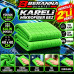 Mikrofiber Kareli Bez (YEŞİL) 40x40 *350 GSM* Kalın Dokulu 2 Lİ AVANTAJLI PAKET