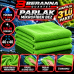 Mikrofiber Parlak Bez 40x40   *350 GSM*  (YEŞİL) KALIN DOKULU AVANJLI 3 LÜ PAKET