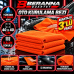 Microfiber Oto Kurulama Bezi 40x40  400 GSM  KALIN DOKULU (TURUNCU) 3 LÜ PAKET