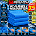 Mikrofiber Kareli Bez (MAVİ) 40x40 *350 GSM* Kalın Dokulu AVANTAJLI  3 lü Paket