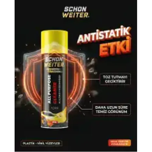 Schön Weiter Oto Araç İçi Temizleyici Köpük Aerosol Sprey (STINGRAY) 500ml