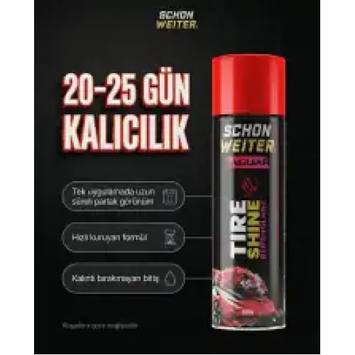 Schön Weiter Araç Oto Lastik Parlatıcı Aerosol Sprey 500 ml (JAGUAR)