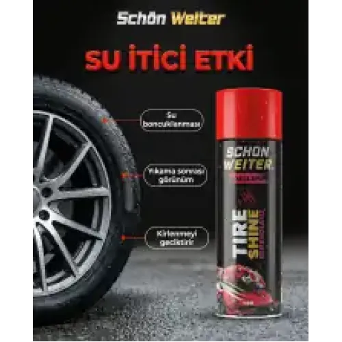 Schön Weiter Araç Oto Lastik Parlatıcı Aerosol Sprey 500 ml (JAGUAR)