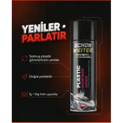 Schön Weiter Araç Oto Plastik Yenileyici ve Parlatıcı 500 ml Aerosol Sprey (Adler)