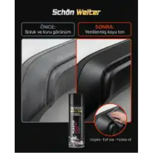 Schön Weiter Araç Oto Plastik Yenileyici ve Parlatıcı 500 ml Aerosol Sprey (Adler)