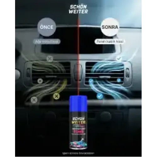Schön Weiter Premium Araç Oto Klima Dezenfektanı ve Klima Bombası Mavi Aeorosol Sprey 150ml