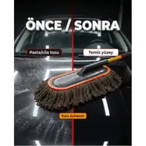 Schön Weiter Teleskopik Araç Oto Cila toz ve Wax Fırçası – Uzatılabilir Saplı