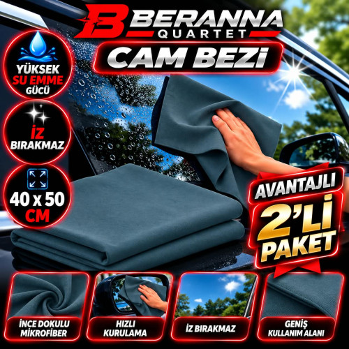CAM BEZİ 40X50 (GRİ) YÜKSEK SU EMME KAPASİTELİ 2 li AVANTAJLI Paket