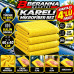 Mikrofiber Kareli Bez (Sarı) 40x40  *350 GSM* Kalın Dokulu AVANTAJLI  4 lü PAKET